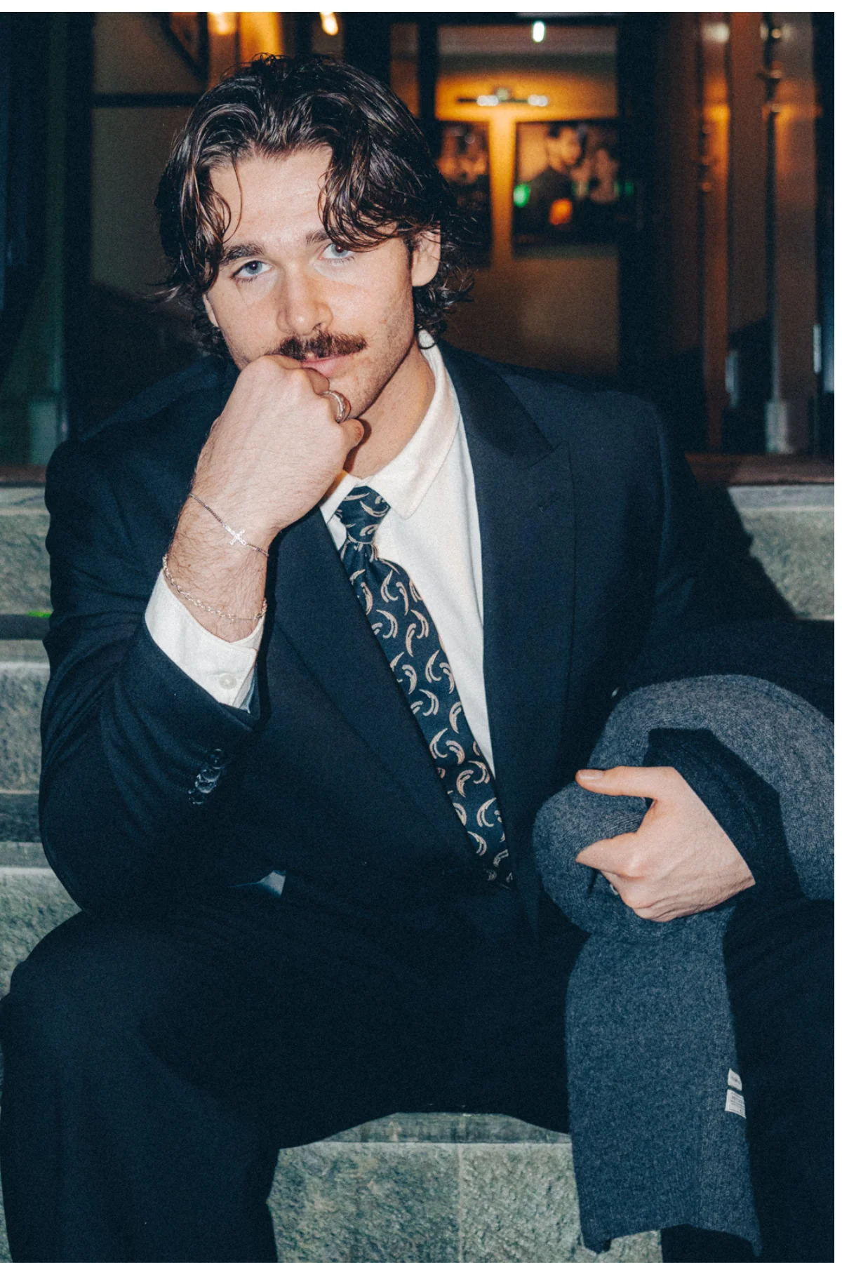 Premium Blazer de doble pecho - Negro - Imagen 3