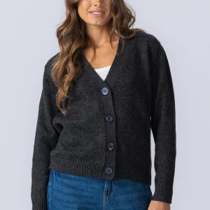 Cárdigan de punto - Melange gris oscuro