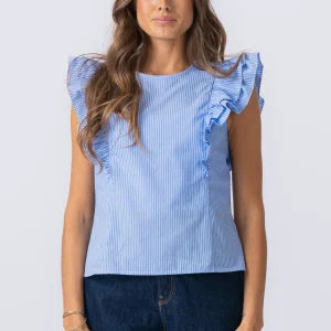 Aila Top - Niño azul / blanco