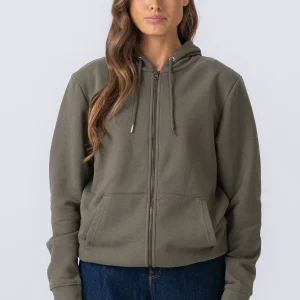 Sudadera con capucha zip - verde