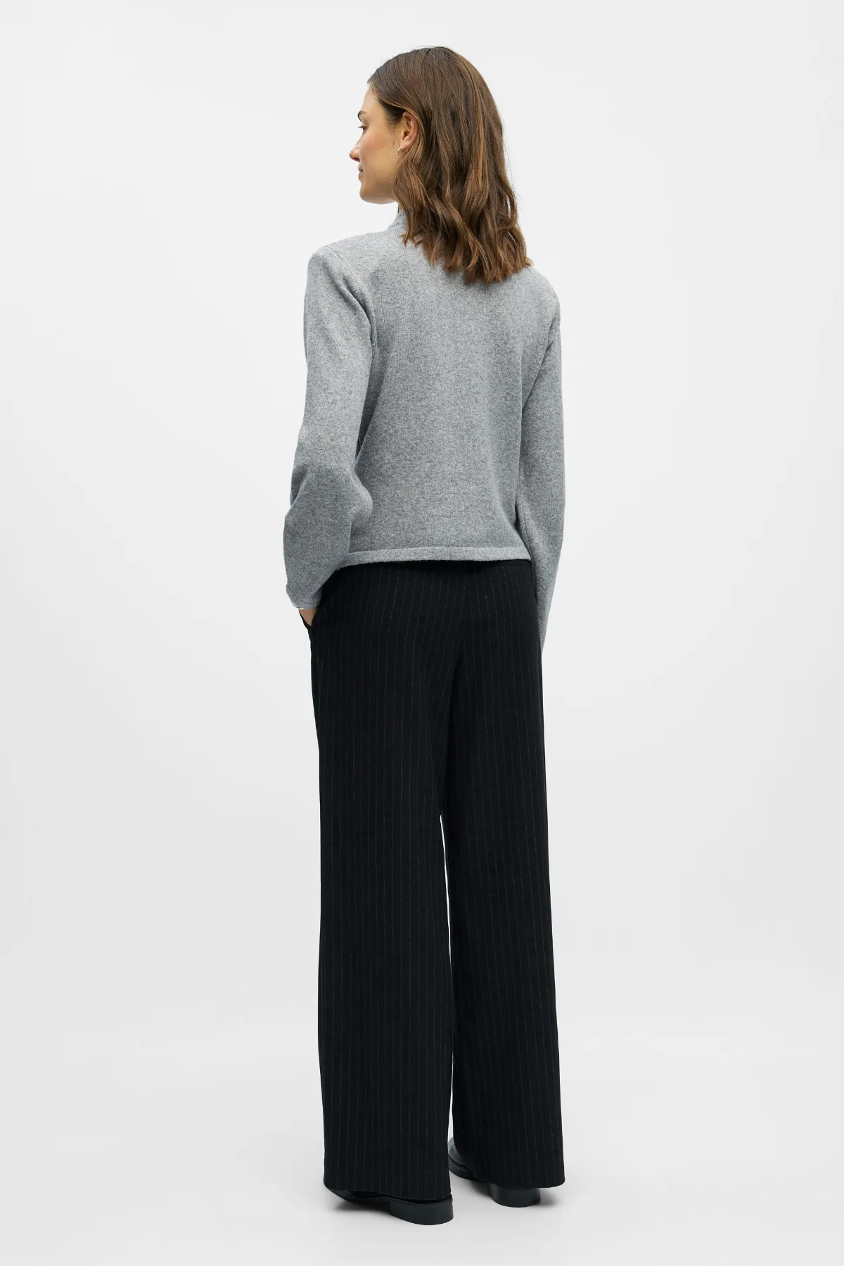 Cárdigan de punto Zari - Melange de gris medio - Imagen 4