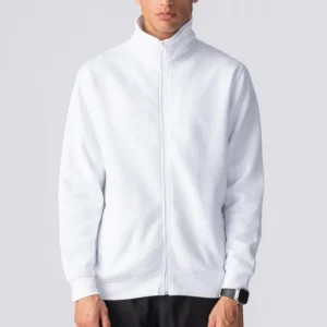 Chaqueta de cremallera de sudor ulan - blanco
