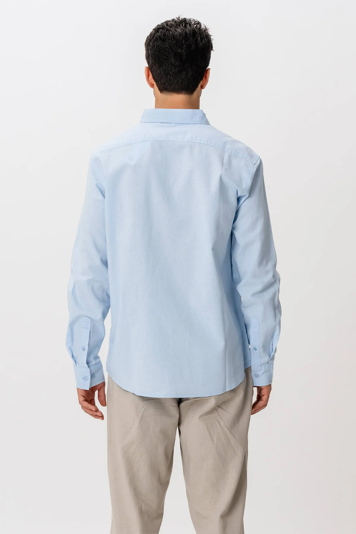 Camisa de lino - azul claro - Imagen 7