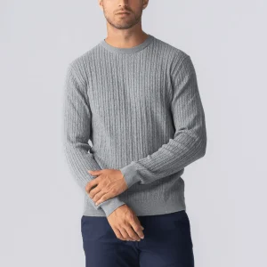 Jersey de Punto por Cable - Gris Melange