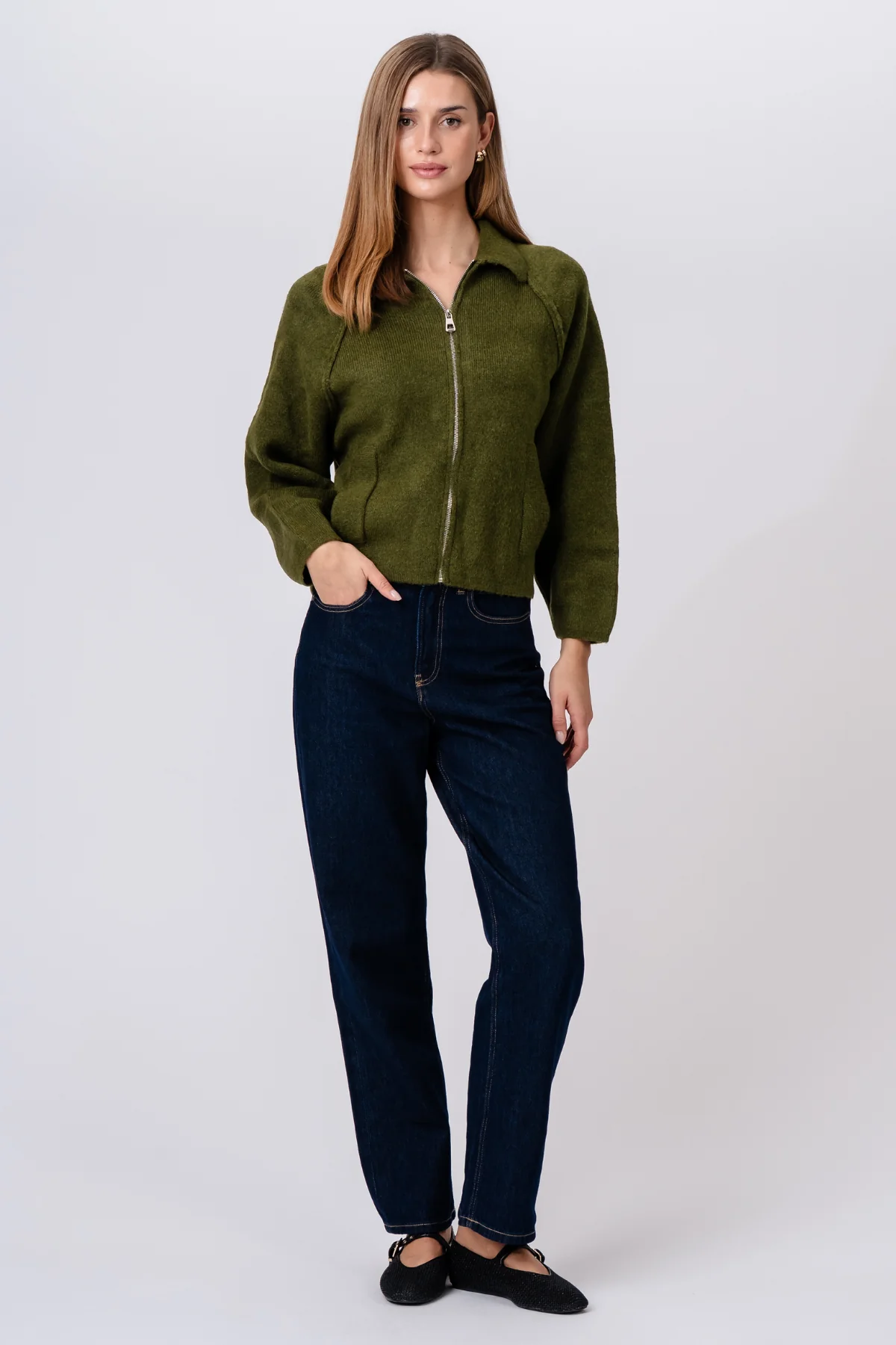 Cremallera de punto Selma - Caqui - Imagen 4