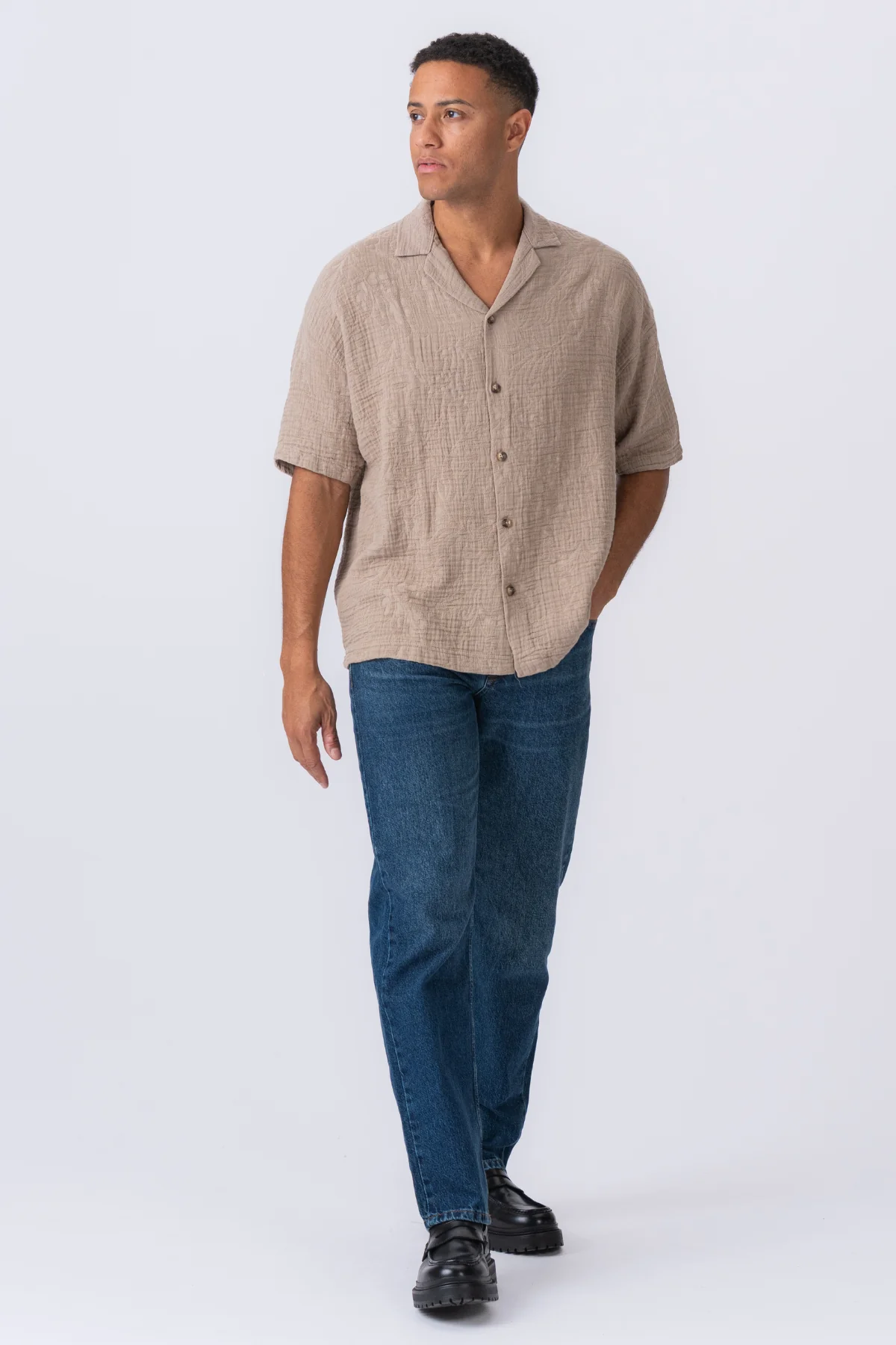 Camisa de manga corta - arena - Imagen 5