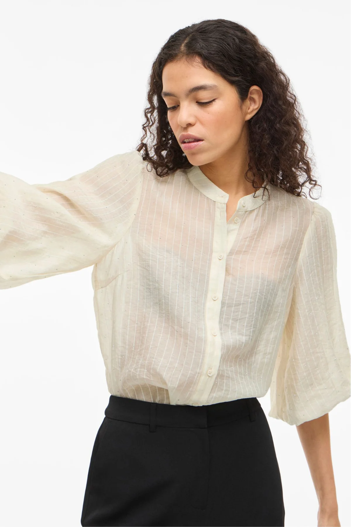 Top con botones de diamantes de imitación - Abedul - Imagen 3