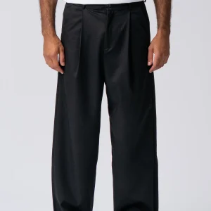 Traje ancho plisado Pants - Negro