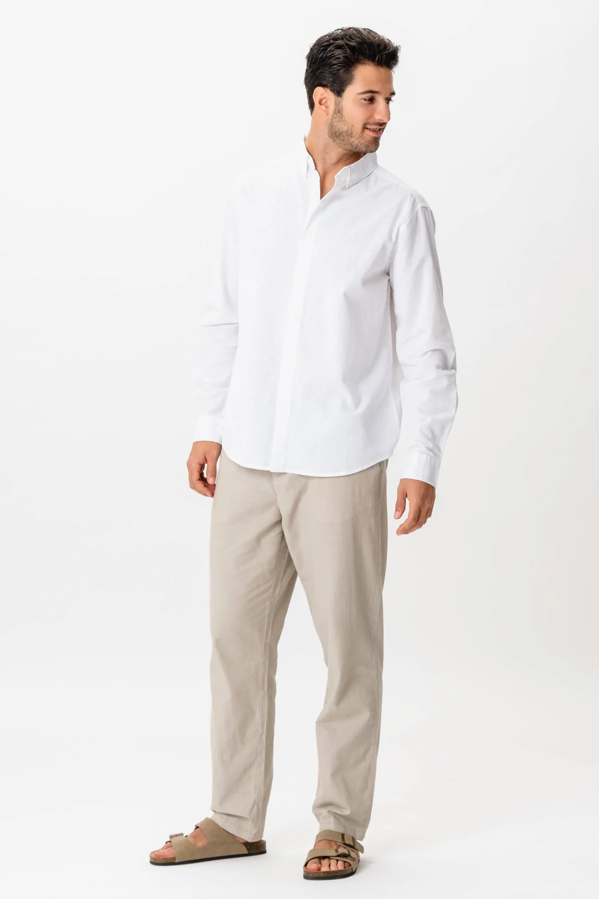 Camisa de lino - blanco - Imagen 6