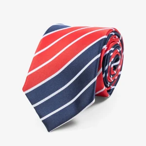 Corbata - rayado rojo/azul marino/blanco