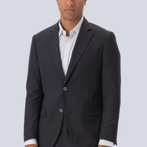 Premium Blazer de un solo pecho-Grey-Brown
