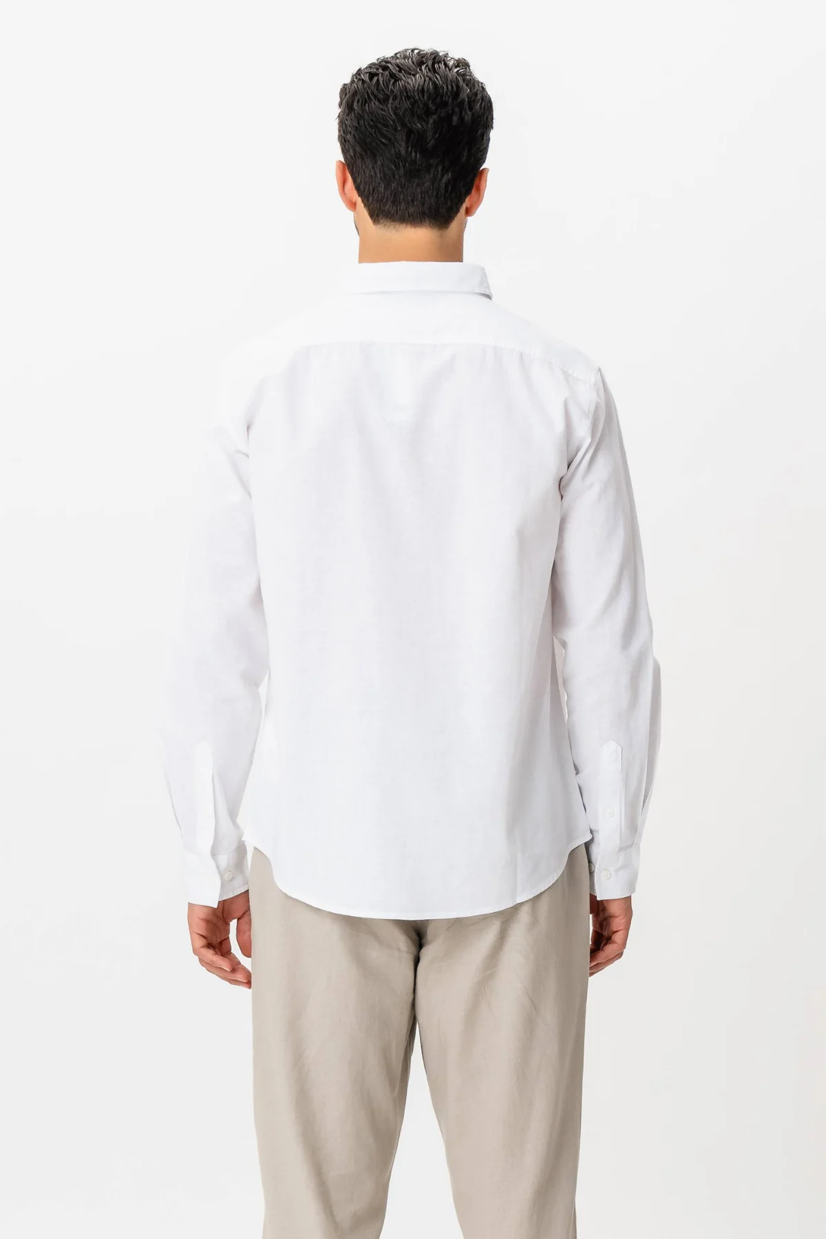 Camisa de lino - blanco - Imagen 8