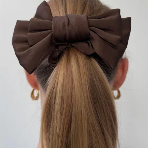 Double Bow Scrunchie - Brown