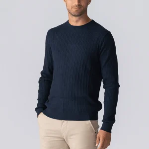 Jersey Punto Cable - Azul Marino