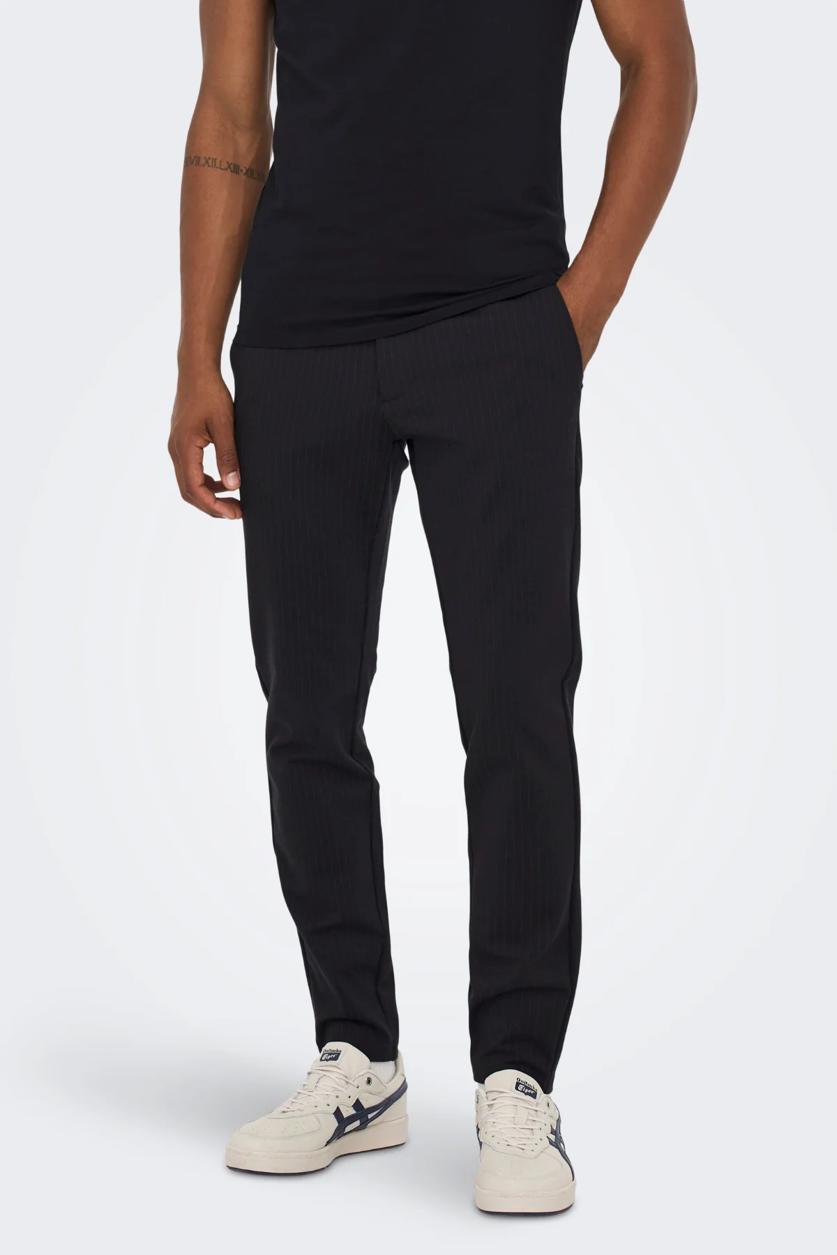 Marcos Pantalones - Black a rayas
