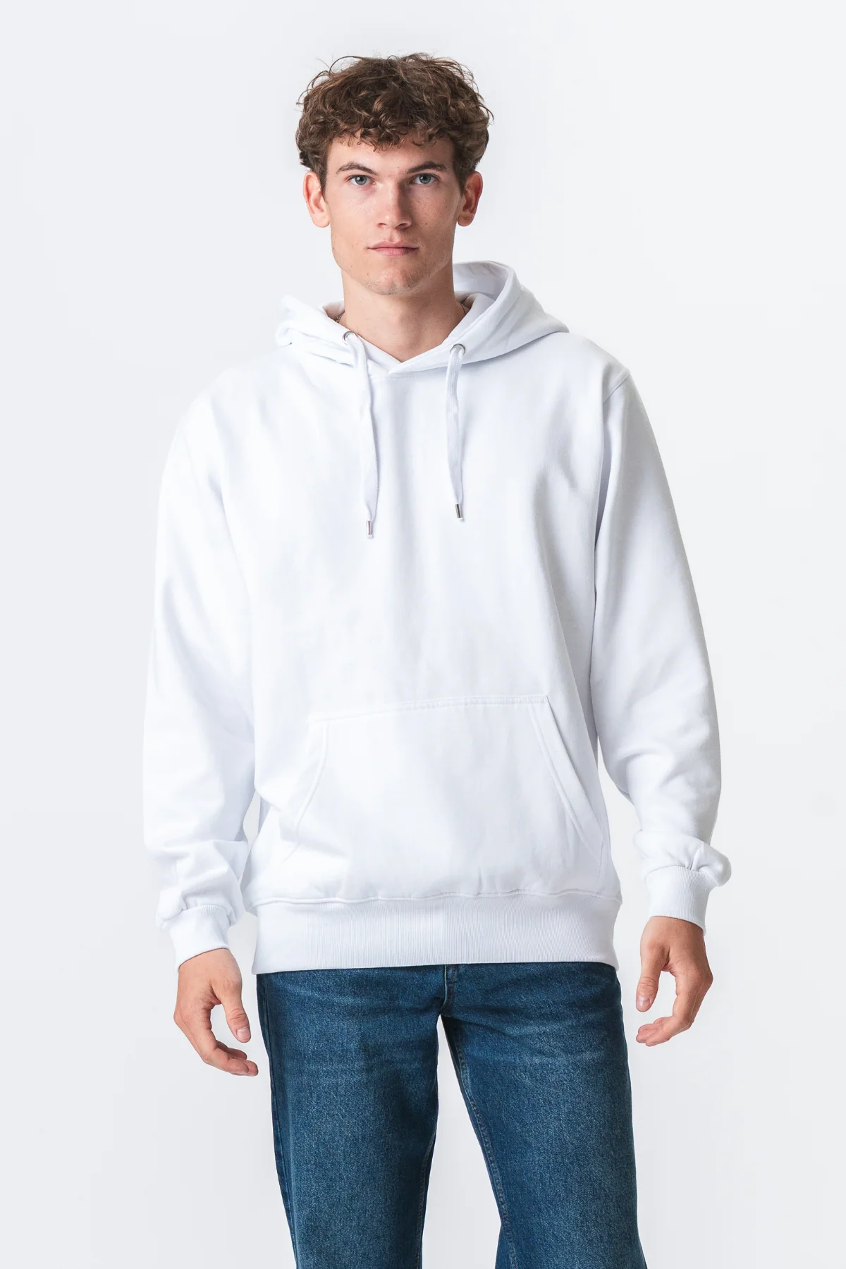 Sudadera con capucha básica - blanca