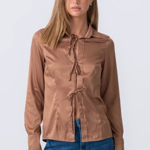 Camisa de Lucy Tie - Brown