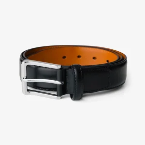 Cinturón clásico de piel - Negro