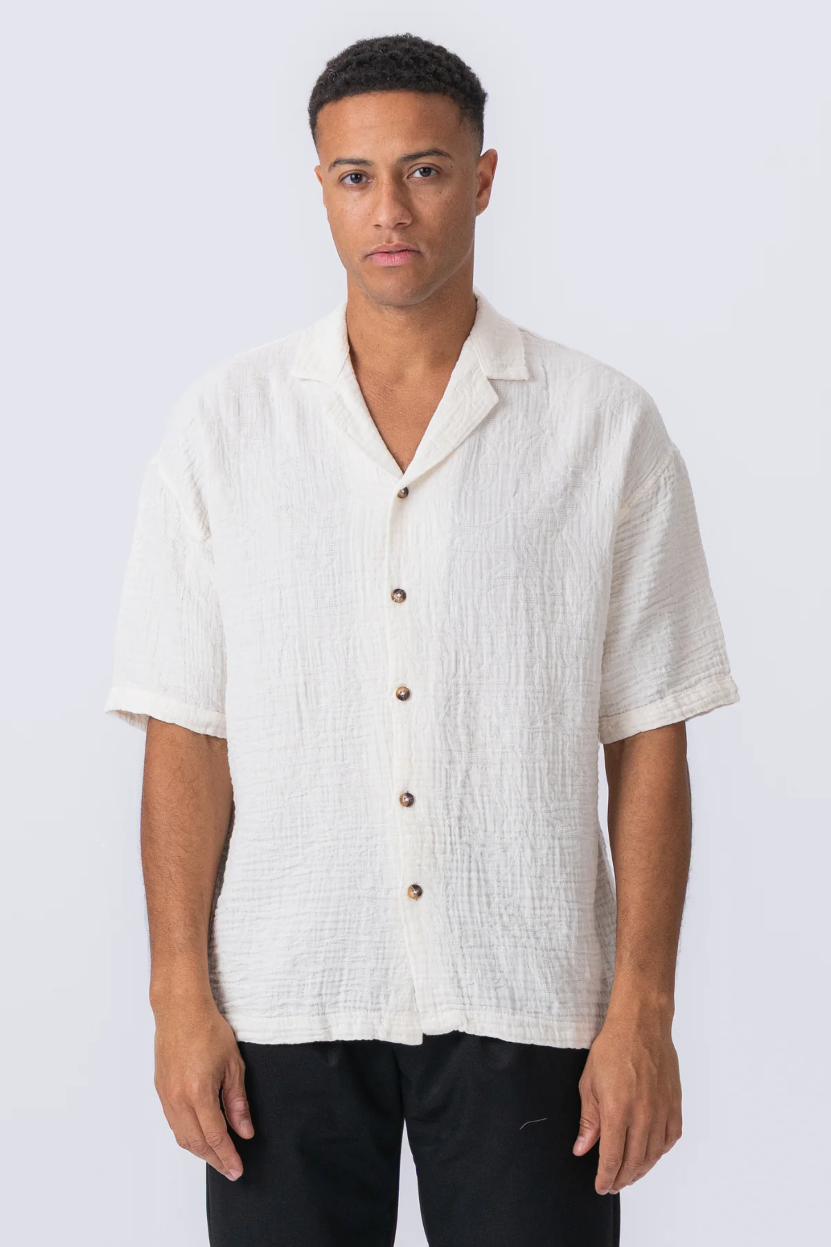 Camisa de manga corta - blanco