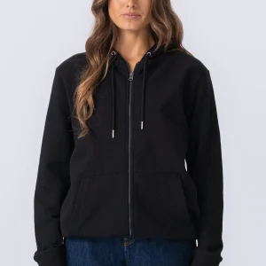 Sudadera con capucha zip - negro