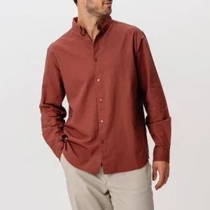 Camisa de lino - terracota