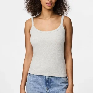 May Strap Top - Melange gris claro