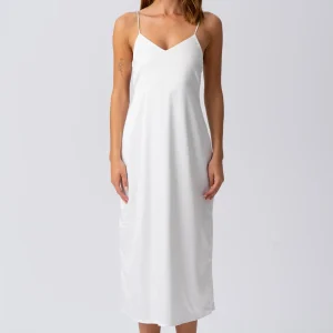 Vestido de correa de Elina - blanco