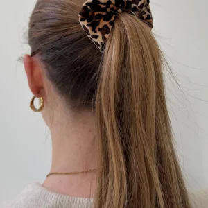 Leopard Scrunchie - Beige