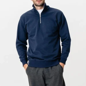 Sudadera mitad zip - marina