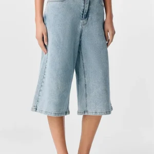 Isra Bermudas Shorts - mezclilla azul medio