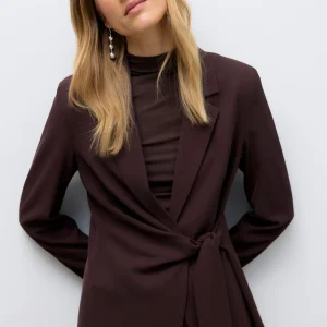 Upama tie blazer - ciruela de chocolate