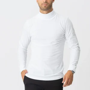 Suéter de cuello roll - blanco