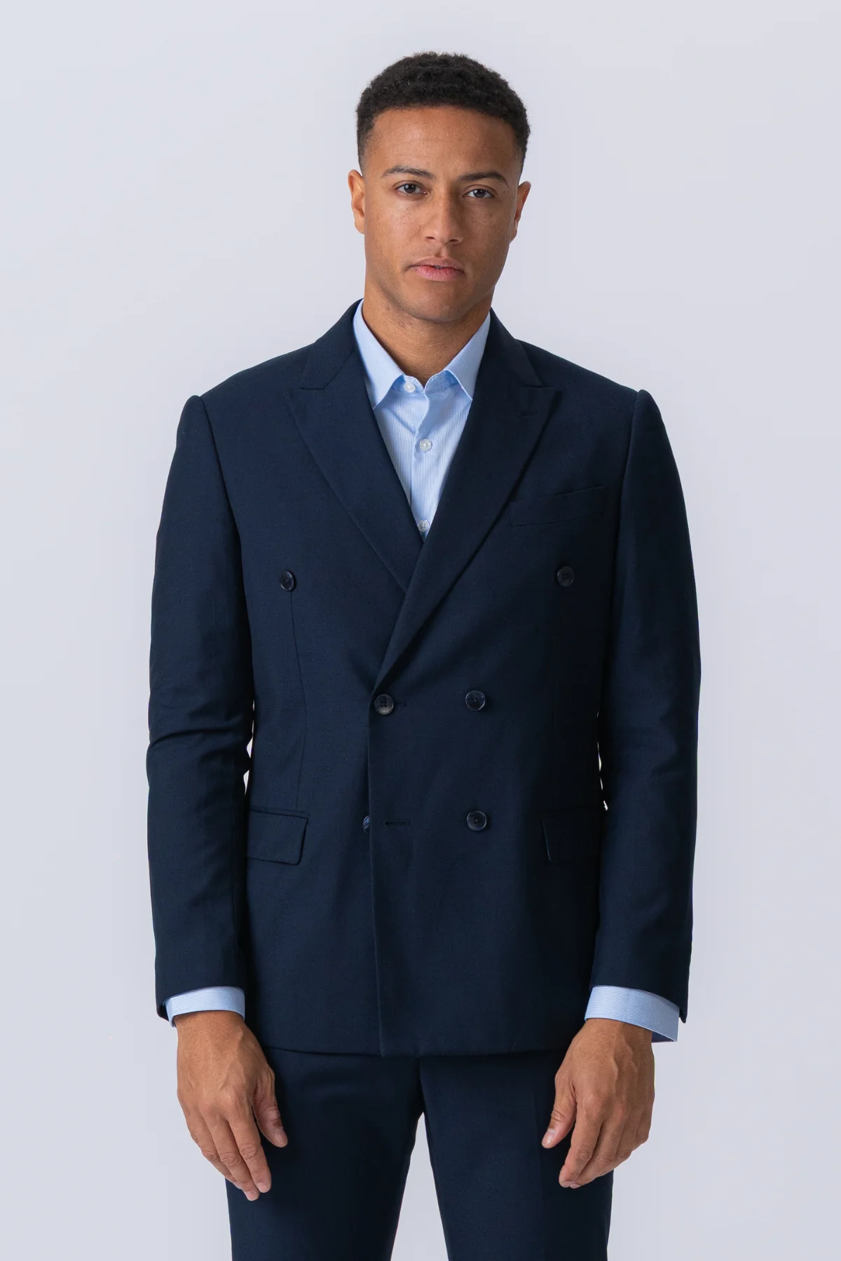 Premium Blazer de doble pecho - Marina