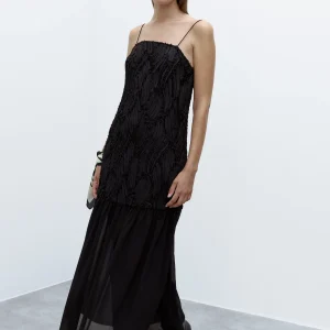 Vestido con tirantes Silla - Negro