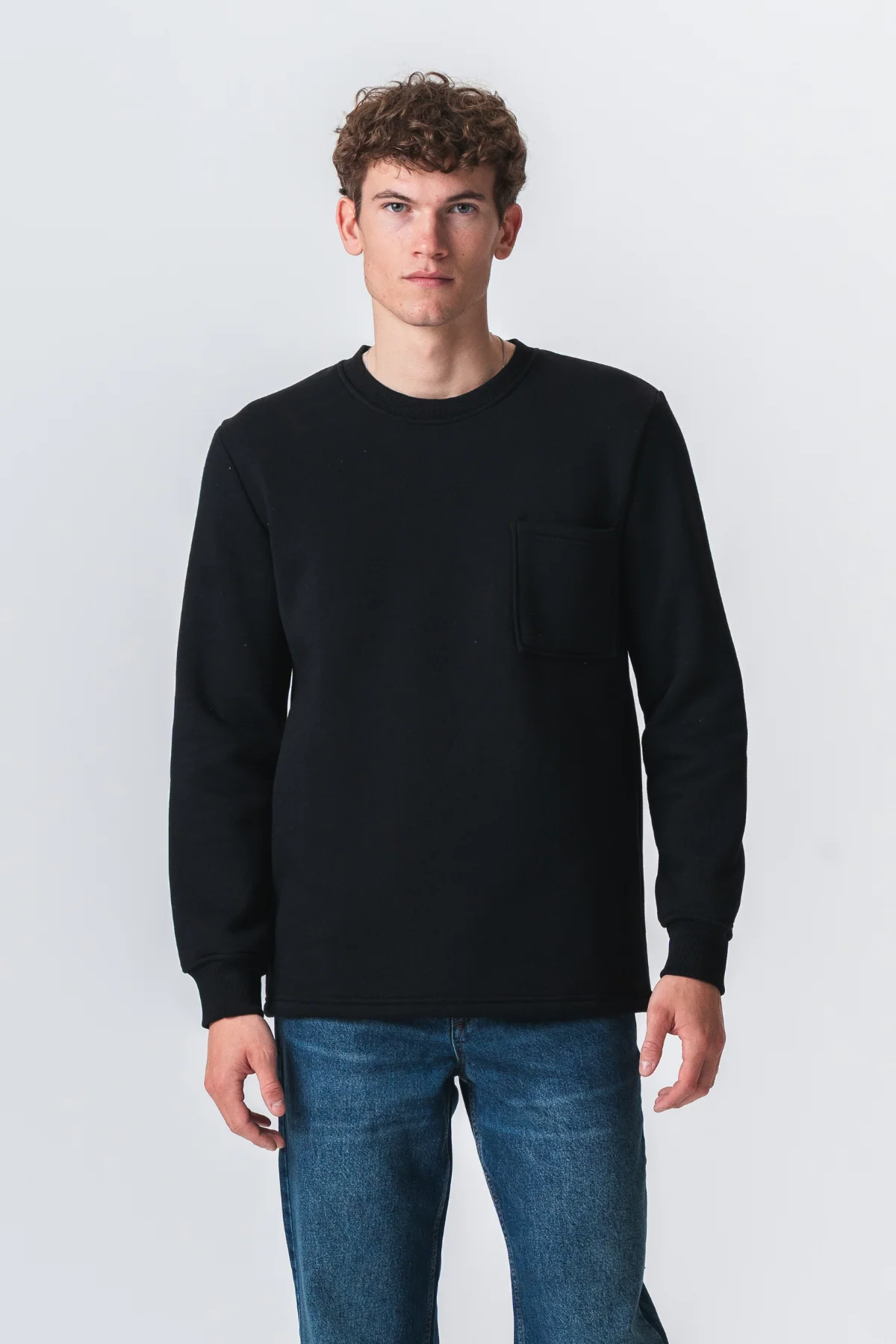 Sudadera de bolsillo Regular Fit - Negro