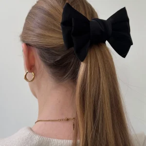 Double Bow Scrunchie - Negro