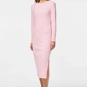 Vestido de Flora Midi - Flor de Spoonbill Roseate