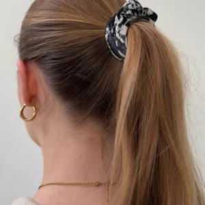 Leopard Scrunchie - Azul