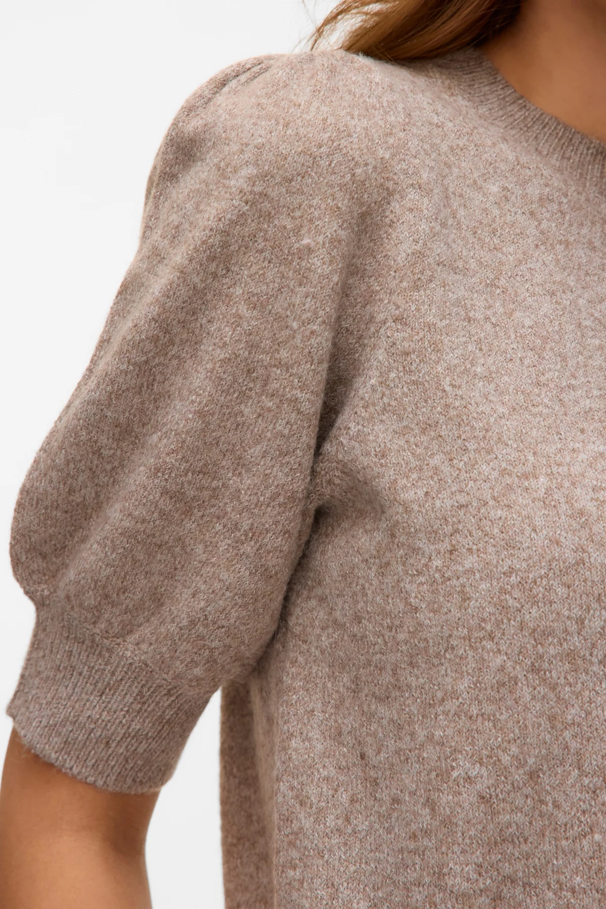 Jersey Doffy con cuello redondo - Moon Rock Melange - Imagen 4