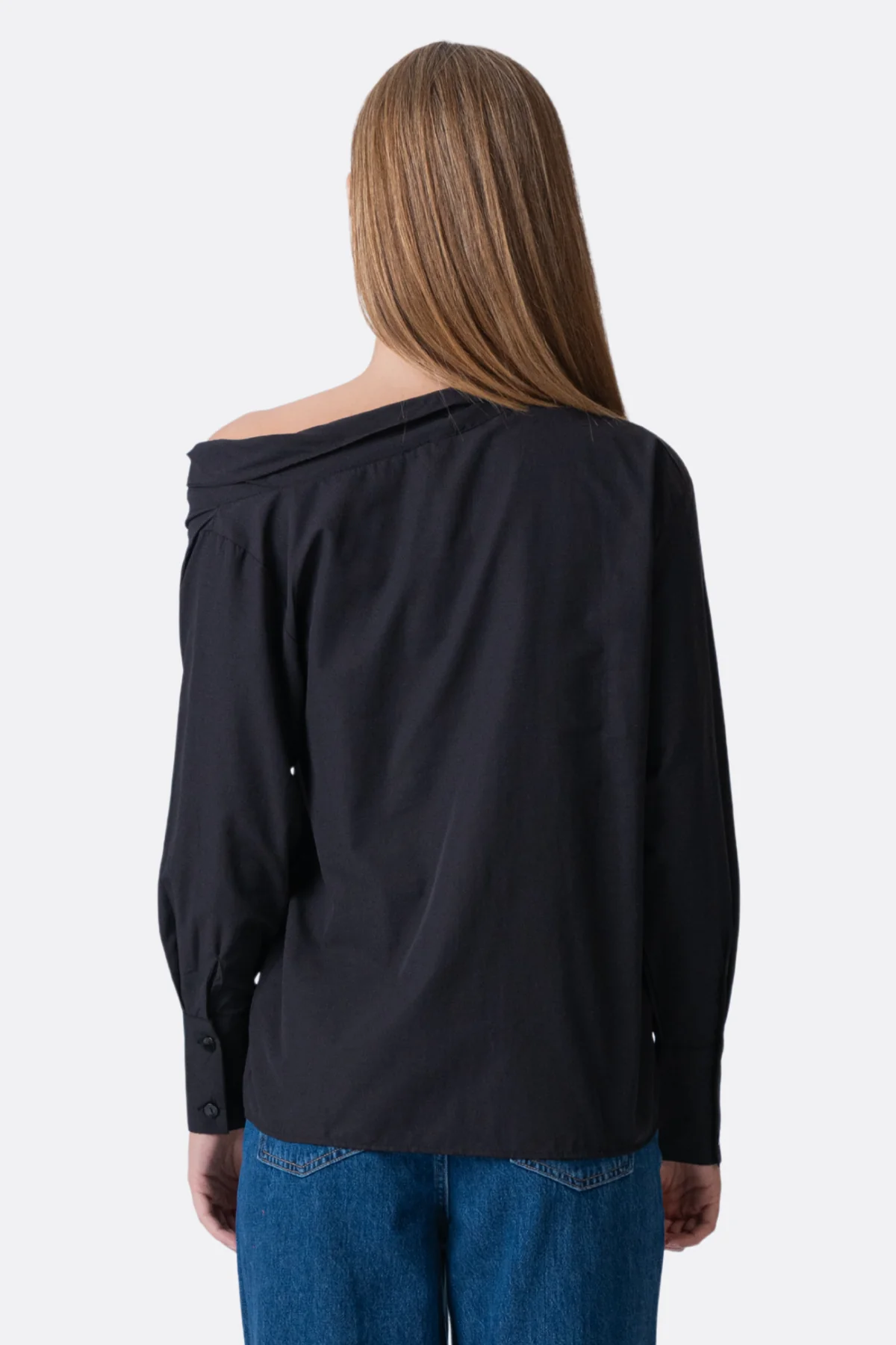 Serena Oversized Camisa - Negro - Imagen 4