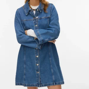 Vestido vaquero corto Findo - Denim azul medio