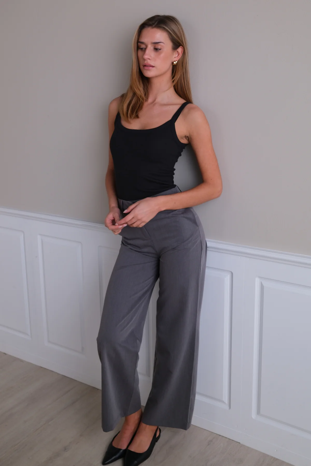 rosalía ancho Pants - Gris - Imagen 4