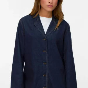 Camisa blazer de mezclilla kanika - mezclilla azul oscuro