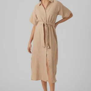 Vestido Natali Maxi - Crema irlandesa