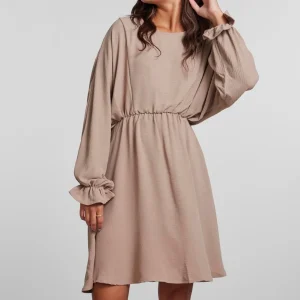 Vestido de manga larga de Flore - marrón