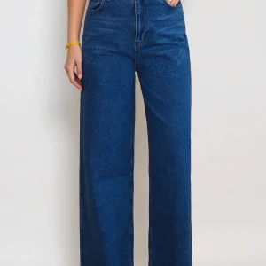 Jeans anchos de Nora - mezclilla azul claro