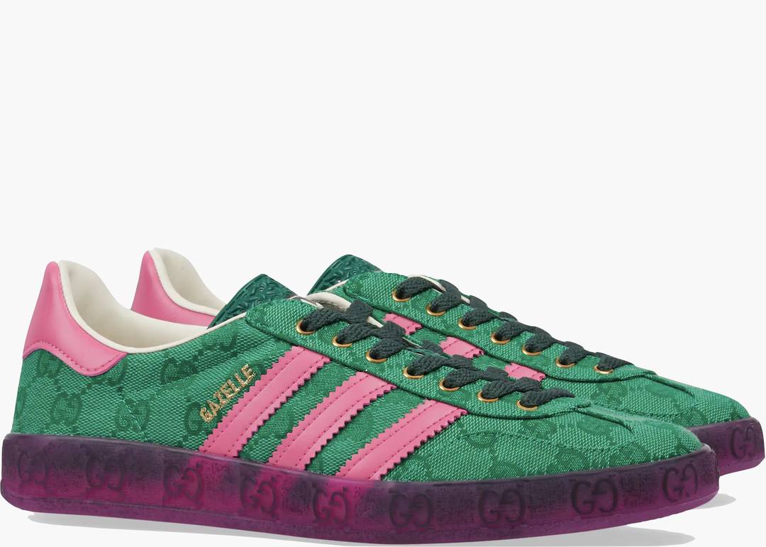 Adidas x Gucci Gazelle Green GG Monogram - Imagen 4