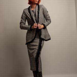 Blazer Flecos Rosas Gales