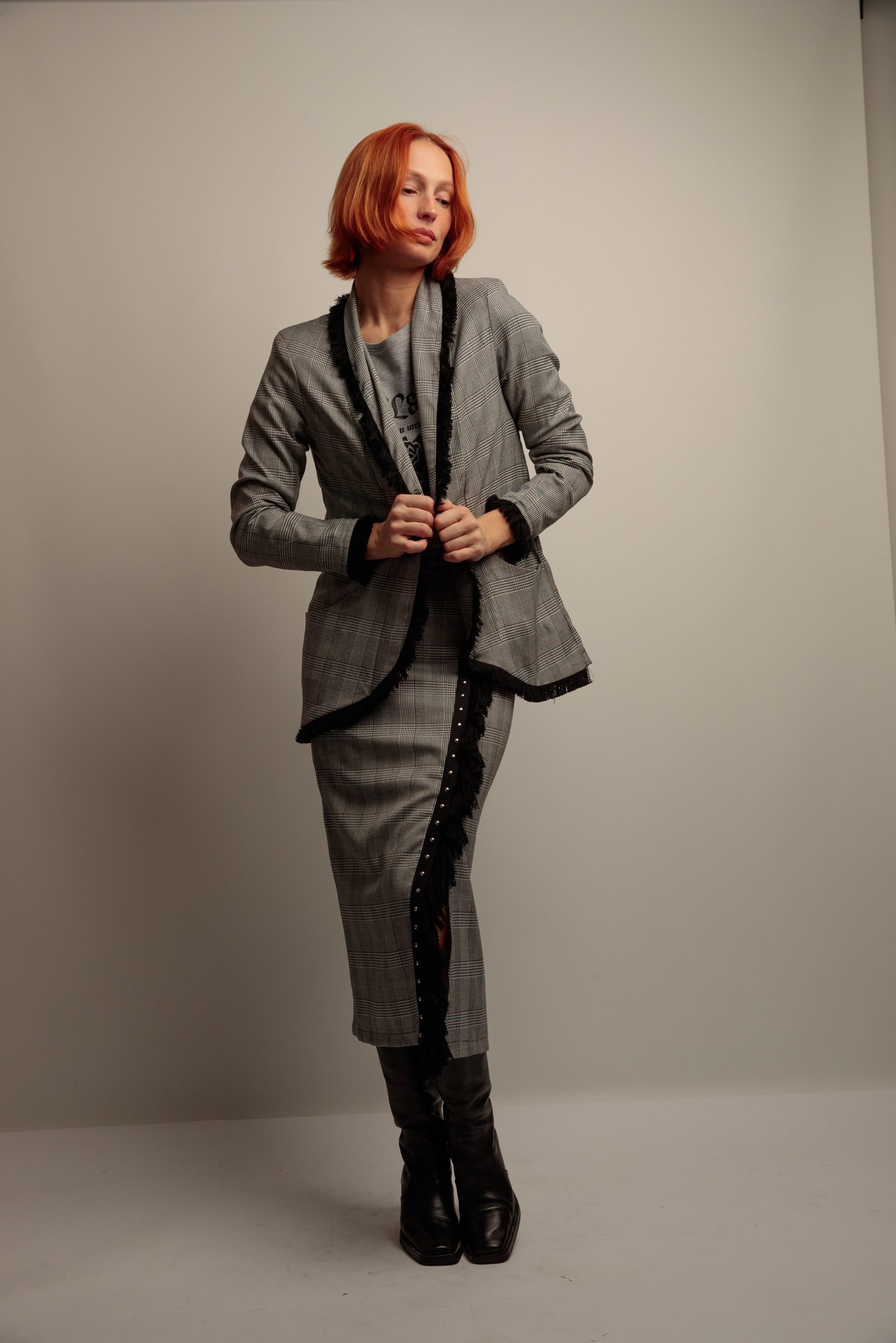 Blazer Flecos Rosas Gales