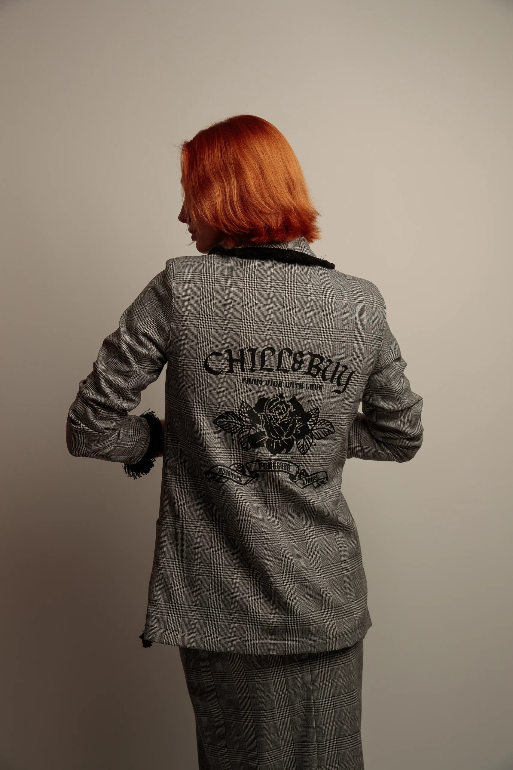 Blazer Flecos Rosas Gales - Imagen 6